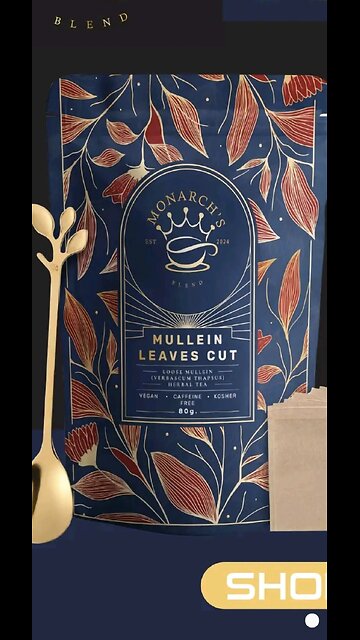 BUNDLE Mullein Tea with Luxury Teaspoon & Biodegradable Filters | Herbal Tea, Caffeine-Free &