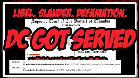 4-10-2024 Sam Tefler REWIND DC IS SERVED LIBEL SLANDER DEFAMATION HEAR THE COMPLAINT HERE PART 2