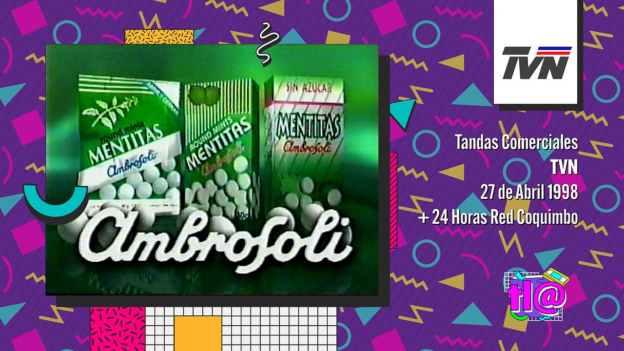 Tandas Comerciales TVN (27 de Abril 1998) + 24 Horas Red Coquimbo