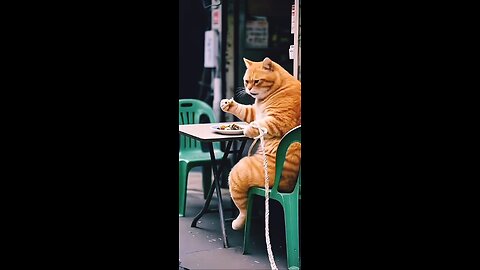 A baby monkey doing job at pizza shop