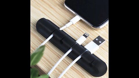 Cable Holder Clips, with Adhesive Backing & Multiple Slots, for Home & Office (2-Pack)