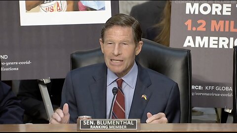 Senator Richard Blumenthal 20,000 Deaths "FROM Coronavirus" Each Week