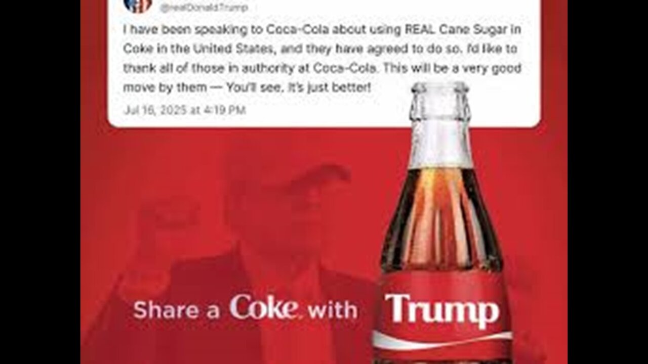 Trump Claims Massive MAHA Win as Coca-Cola Apparently Switching to Cane Sugar After His Push
