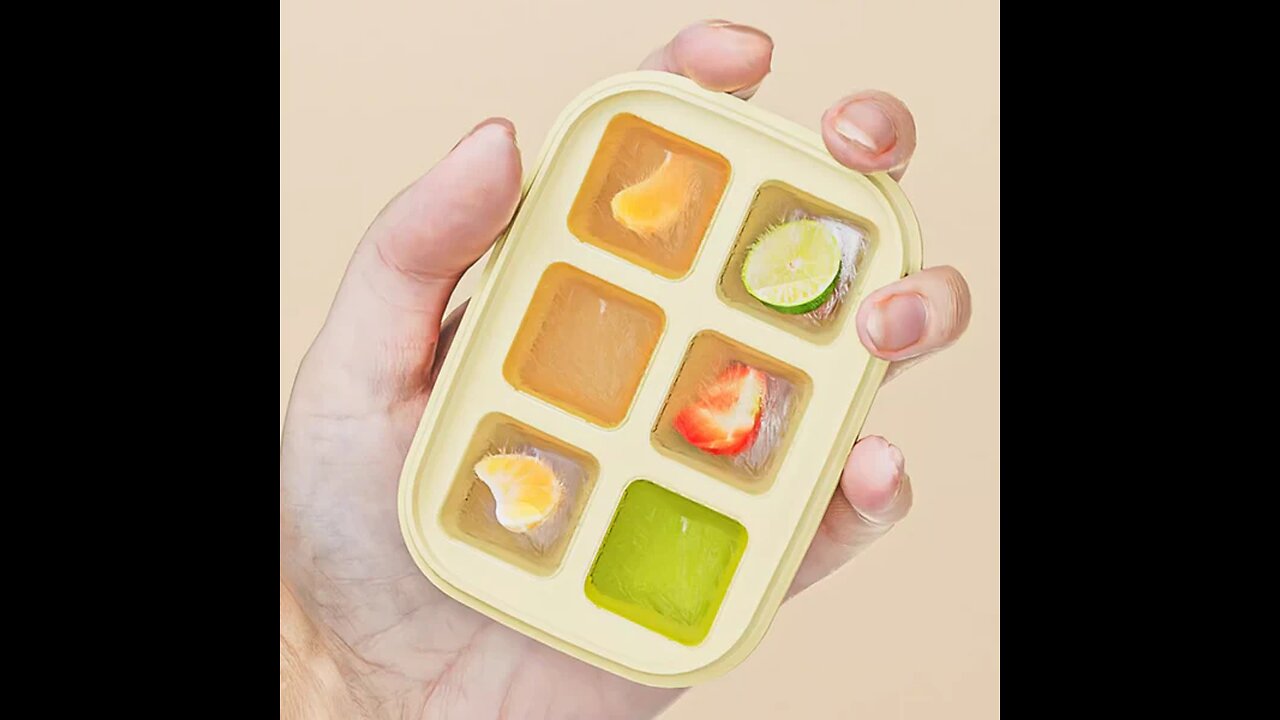 Mini Silicone Ice Cube Mold With Lid