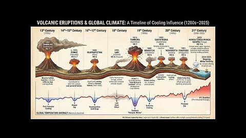 Volcanic Cycles, Food Production and Fragility of Modern Society