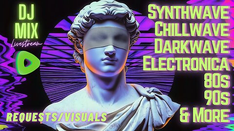 Friday Night Synthwave 80s 90s Electronica and more DJ MIX Livestream - Requests and Visuals