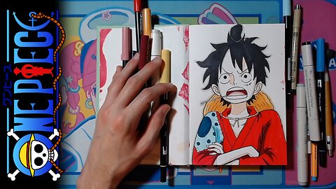 How to Draw Luffytaro from One Piece from Sketch to Full Color!