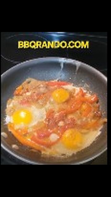 Sauteed Red Peppers & Onions Scramble