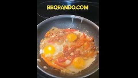 Sauteed Red Peppers & Onions Scramble