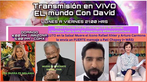 LUTO en la Salsa! Muere el ícono Rafael Ithier y Arturo Carmona le envía un mensaje a Pati Chapoy