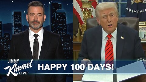 Jimmy Kimmel on Trump’s First 100 Days in Office & He Travels Back to 2007 to Try to Stop Him