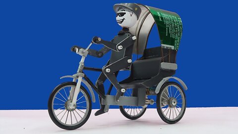 homemade cycle rickshaw from PVC