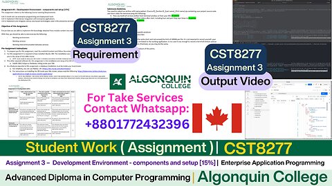 Client Work (Assignment) | CST8277 Assignment 3 API Environment Integration | Algonquin College