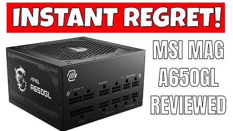 Instant Regret MSI MAG A650GL 80 Plus Gold Rated Fully Modular PSU Unboxing
