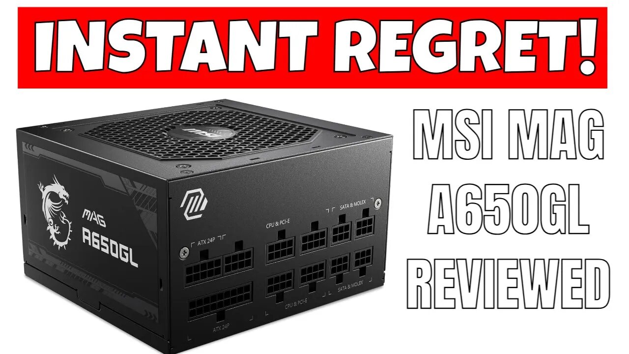 Instant Regret MSI MAG A650GL 80 Plus Gold Rated Fully Modular PSU Unboxing