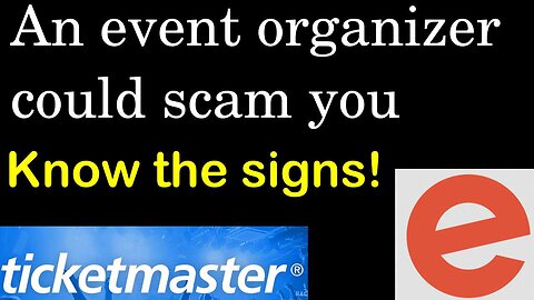 Signs an event organizer could scam you