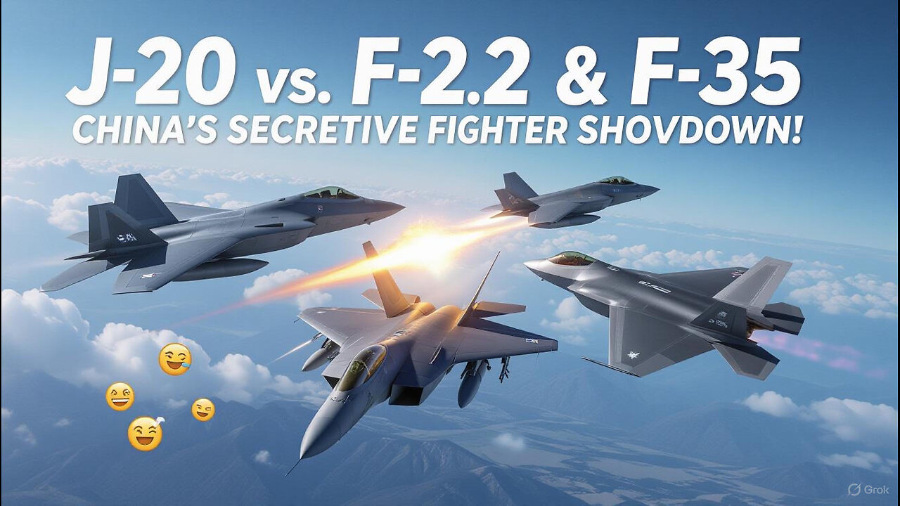 🛩️J-20 vs. F-22 & F-35: China's Secretive Fighter Jet Showdown! 💥 #MilitaryAviation #StealthFighters