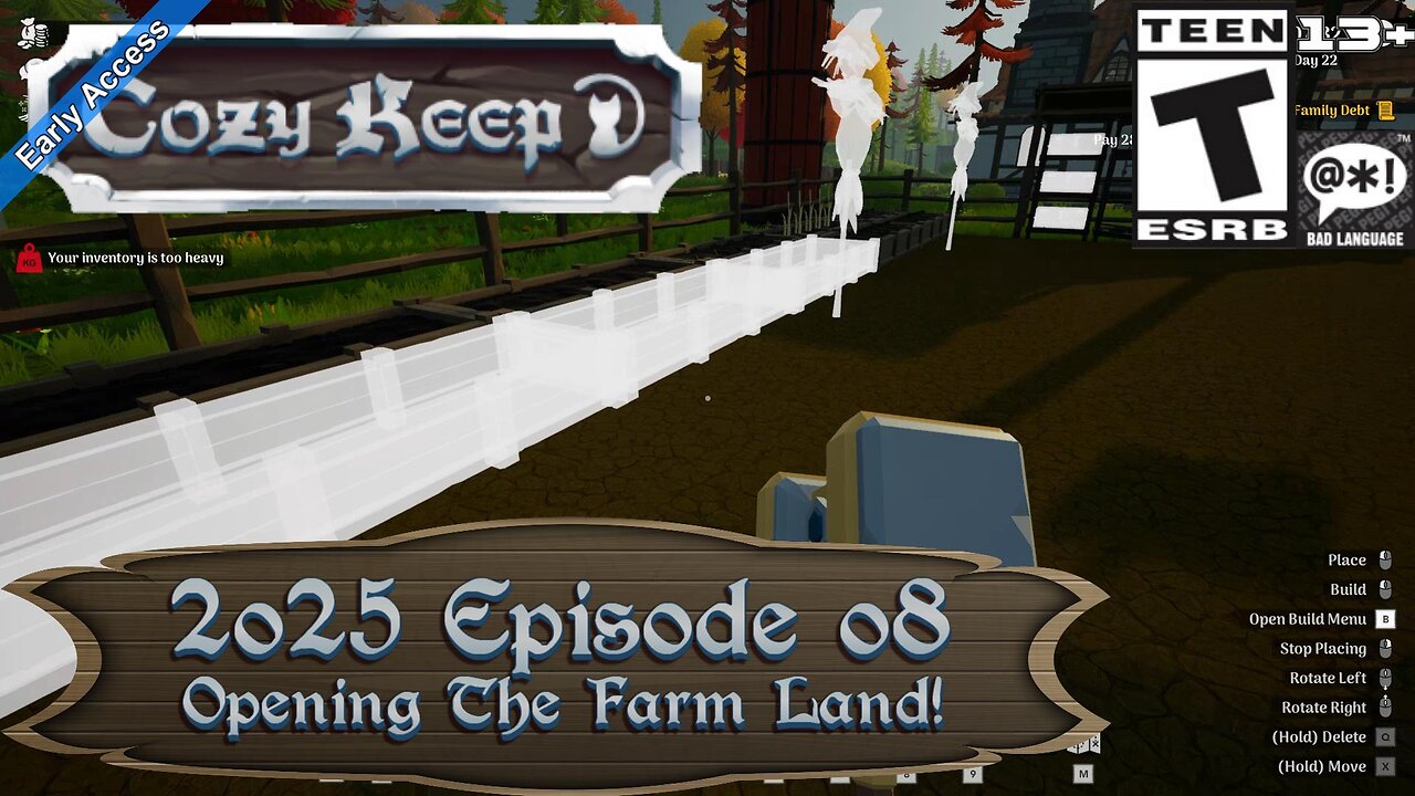 Cozy Keep (2025 Episode 08) Opening the Farm Land!