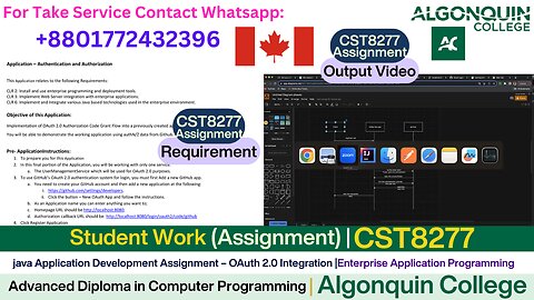 Client Work (Assignment)|CST8277 Assignment–OAuth 2.0 Integration with Twitter API|Algonquin College