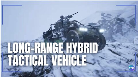 A hybrid military vehicle with a 4,350-mile range