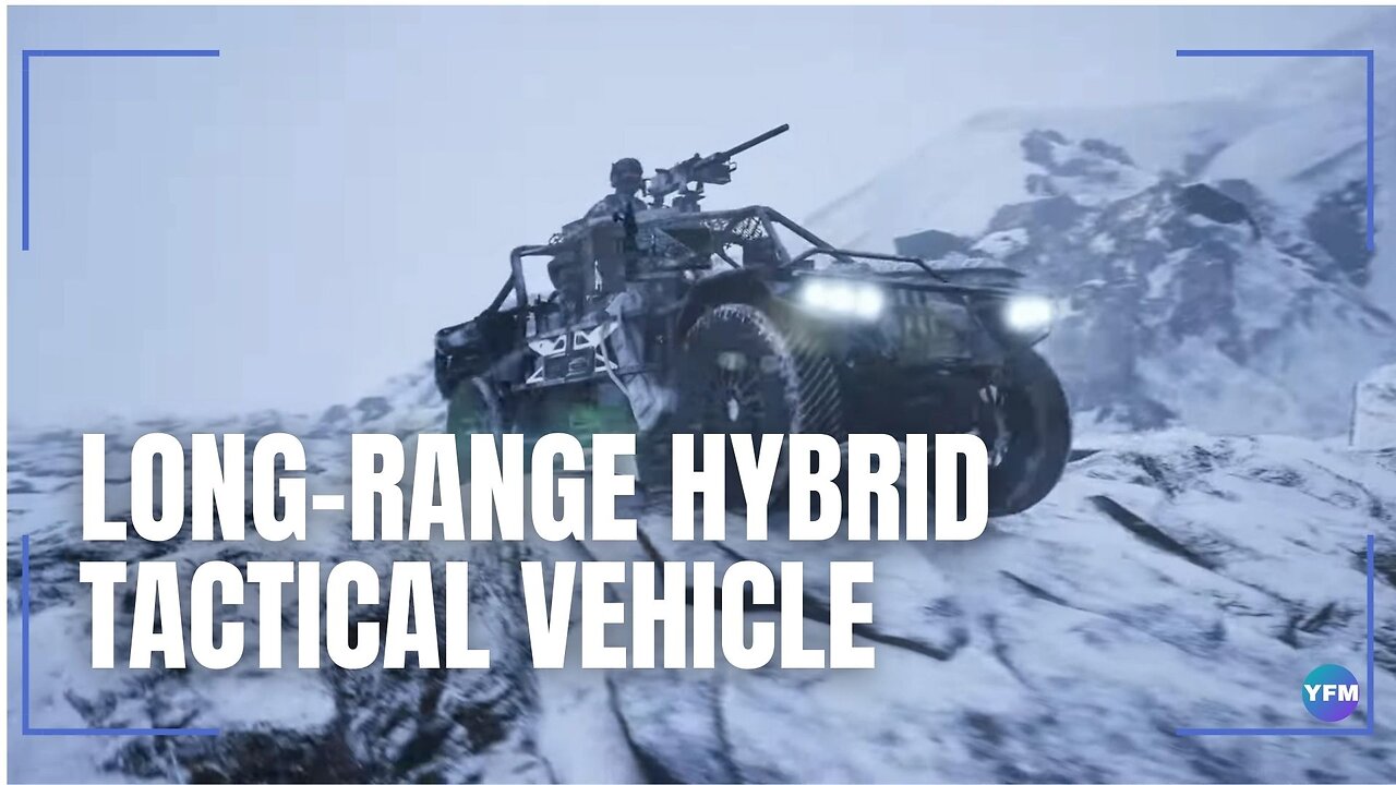 A hybrid military vehicle with a 4,350-mile range