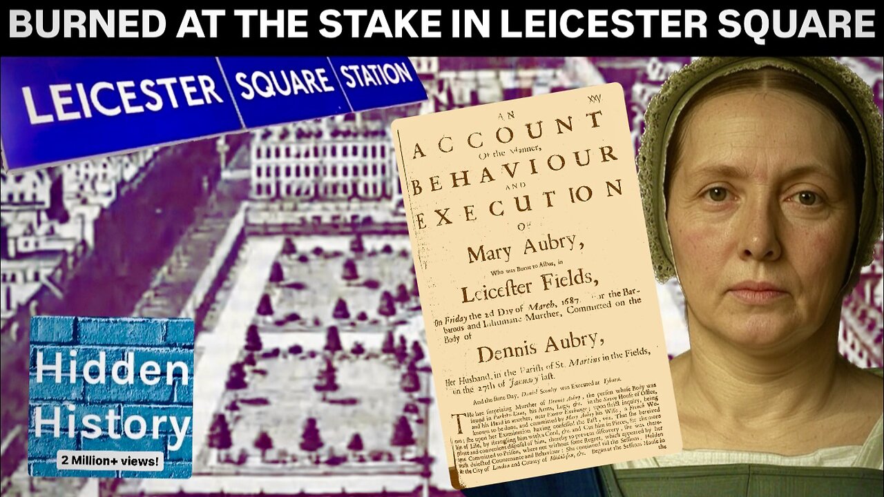 A burning at the stake in London’s Leicester Square