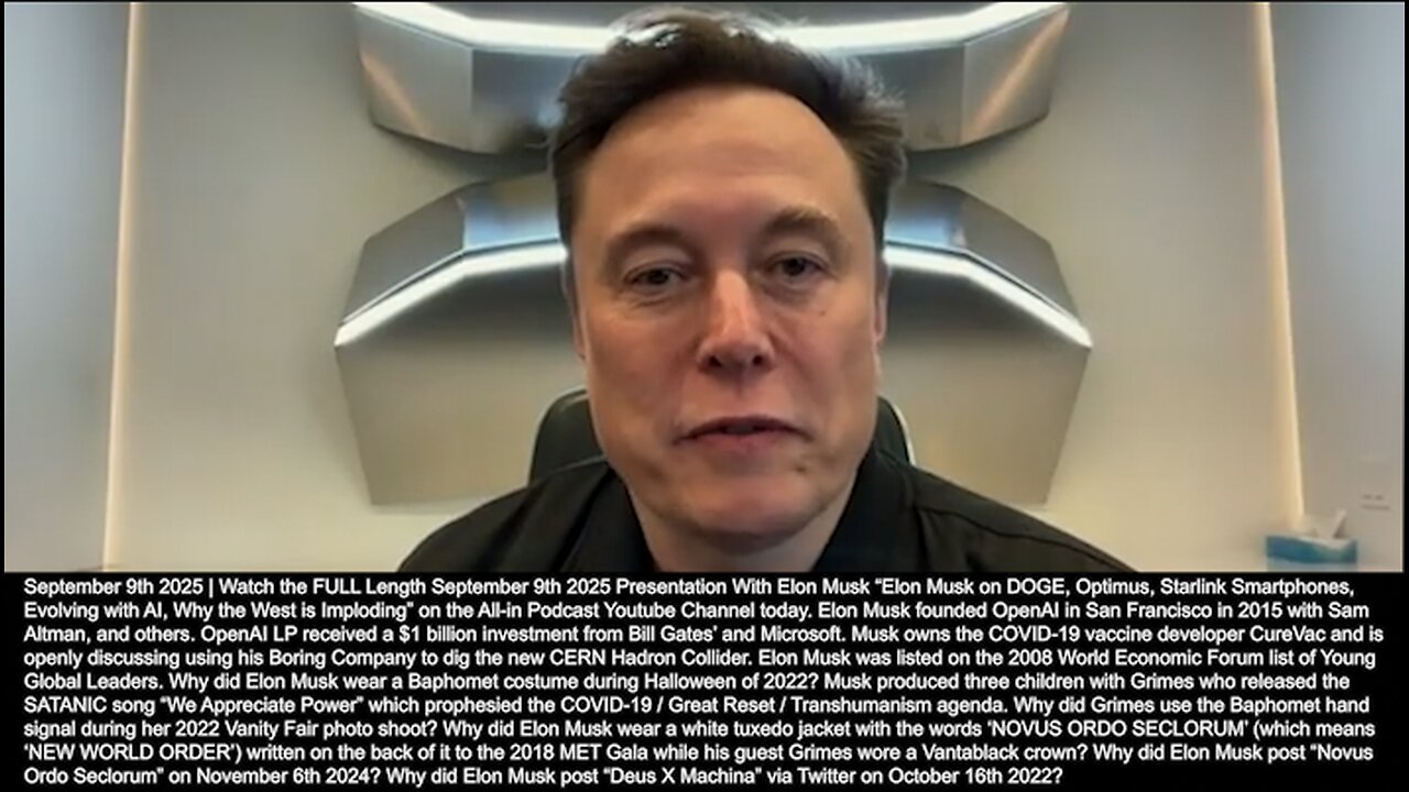 Elon Musk | "What We Need Is Some Coherent Philosophy That People Can Be Excited About. For Me It's a Philosophy of Curiosity." - Elon Musk (9/9/2025) + What Does Colossians 2:8 Say? + Human AI Symbiosis?