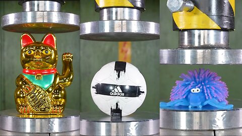 #Hydraulic_Piston_vs_Adidas_ball_and_statue_ASMR