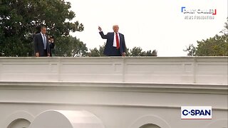 President Trump Taking Questions from White House Roof