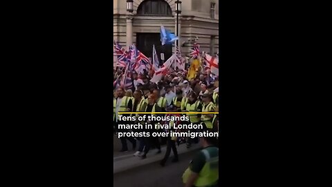 Ten Thousand protests rival in London