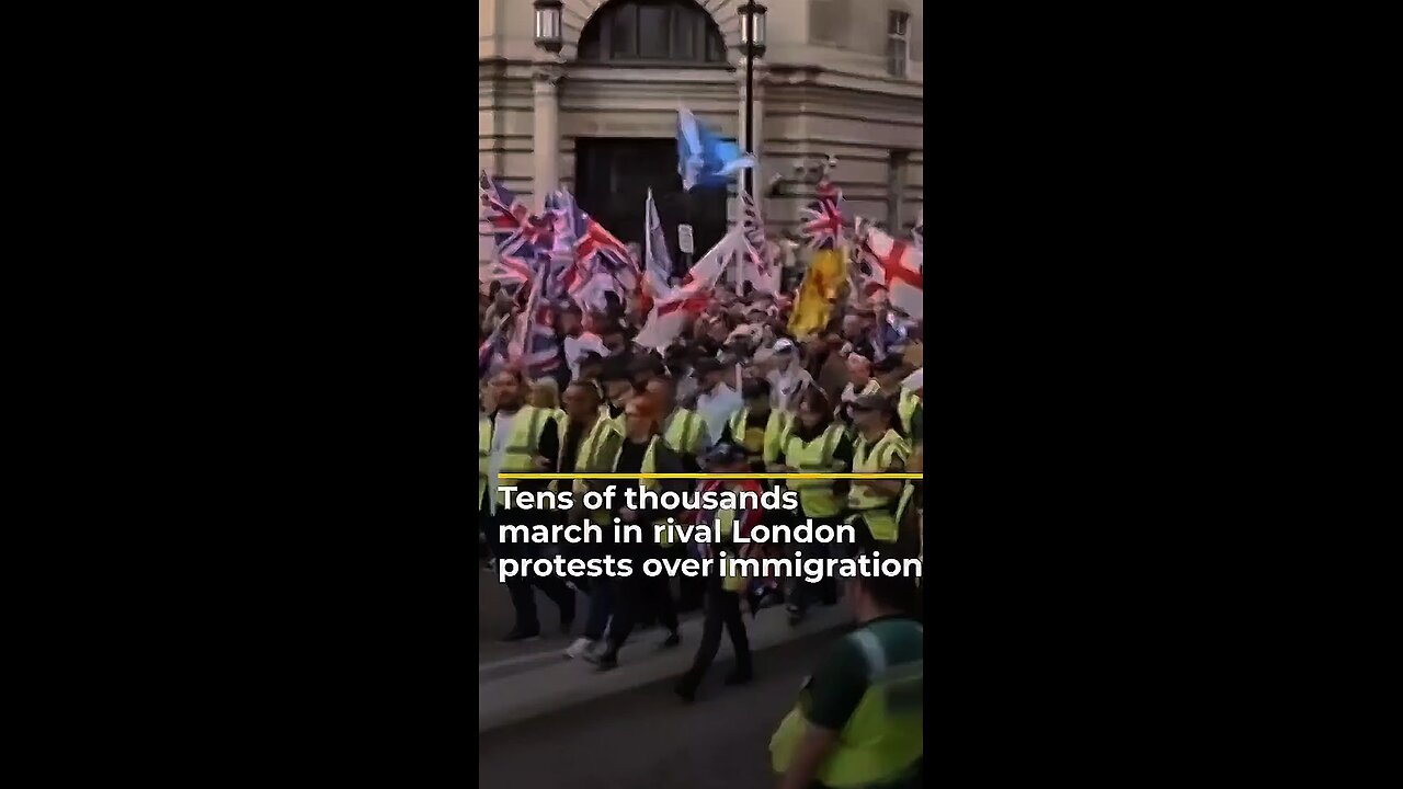 Ten Thousand protests rival in London