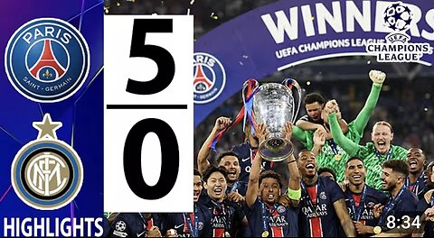 Psg vs inter Milan final game highlights 5-0