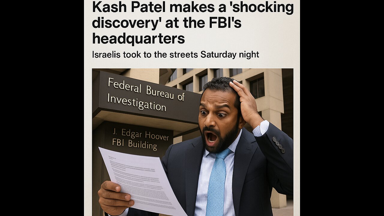 Kash Patel makes a ‘shocking discovery’ FBI’s headquarters, Israelis took to the streets