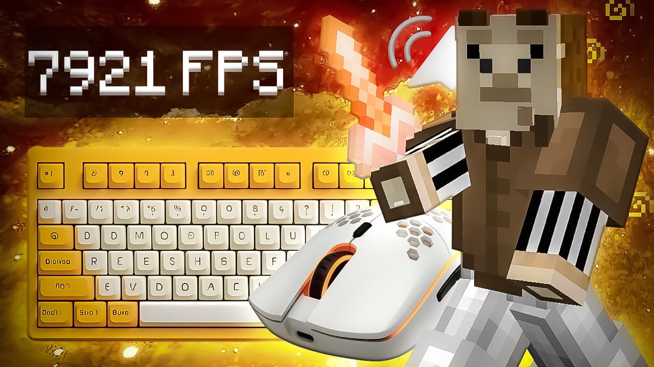 7000fps SUPER Smooth Bedwars ASMR Keyboard + Mouse Sounds | Hypixel Bedwars