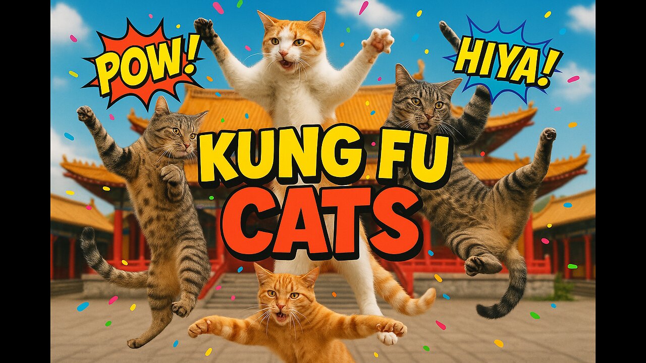 Kung fu cats🐱🤣