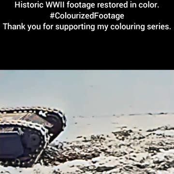 WWII Remote-Controlled Vehicle 1944 Colourized Footage #WWIIHistory