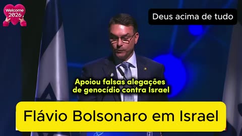 FLÁVIO BOLSONARO EM ISRAEL FALA SOBRE O ANTISSEMITISMO DE LULA