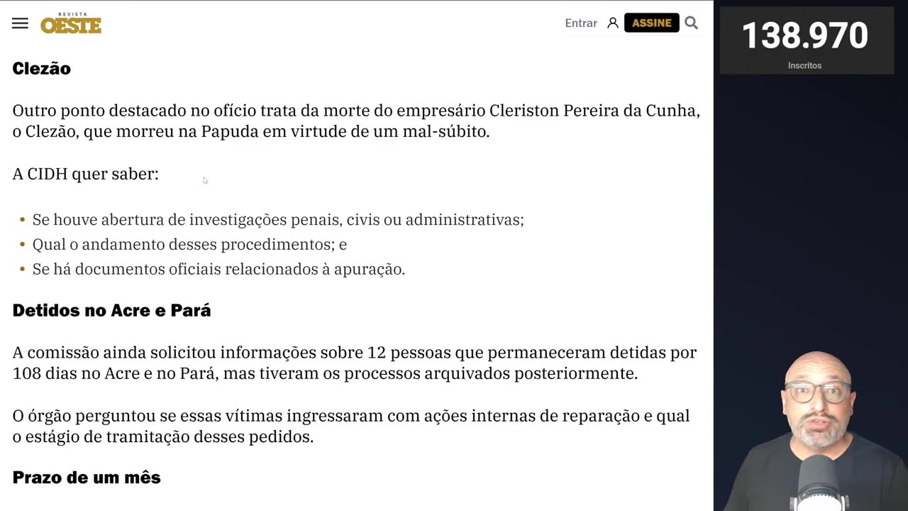 OEA PEDE EXPLICAÇÕES AO BRASIL SOBRE PRESOS DO 8 DE JANEIRO_HD