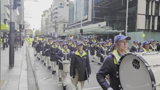 Falun Gong held one of their increasingly frequent demonstrations in Auckland CBD today