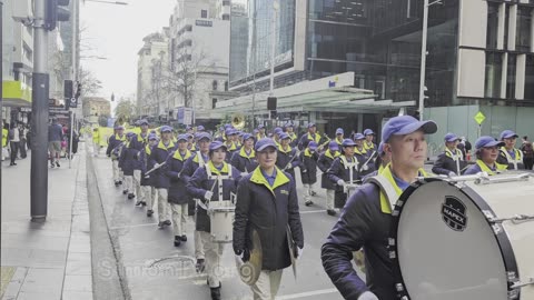 Falun Gong held one of their increasingly frequent demonstrations in Auckland CBD today