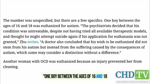 🚨Teen with autism EUTHANIZED because of autism’s ‘consequences’