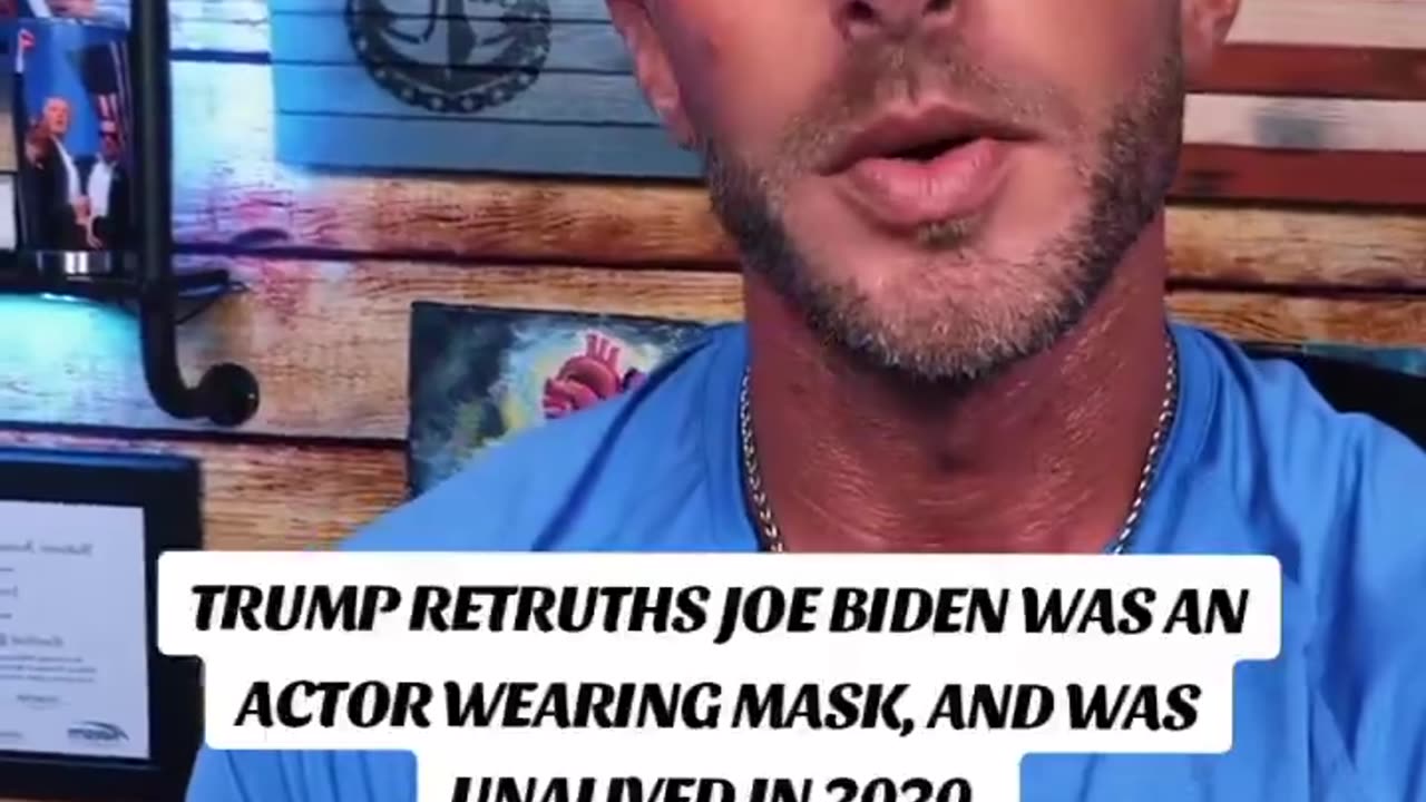 Trump is basically letting you know that it was a script and a actor playing Joe Biden
