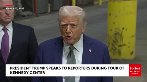 BREAKING NEWS： Trump Takes Multiple Questions From Reporters During Tour Of Kennedy Center