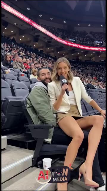 NBA Reporter Falls Down On Fan's Lap