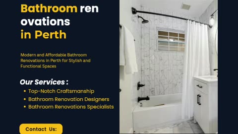 Modern and Affordable Bathroom Renovations in Perth for Stylish and Functional Spaces