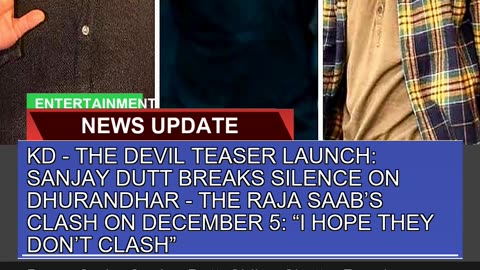 Kd the Devil Teaser Launch Sanjay Dutt Breaks S