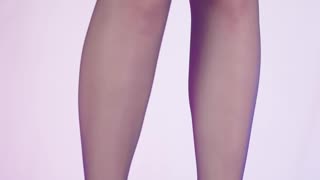 Dainty Jet Black Legwear Seductive Model Walk | Daily Beauty EP 1270