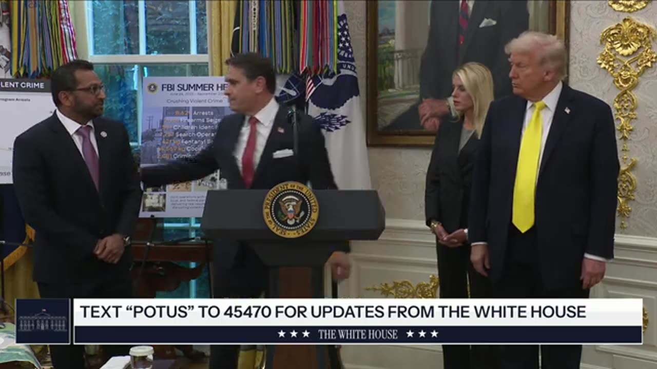 Trump Participates in a Press Conference with the Director of the FBI