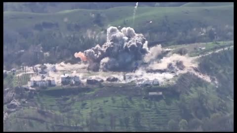 Russian bombing a temporary deployment point of Ukrainian troops
