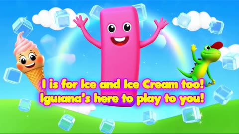 I is for Ice, Ice Cream & Iguana 🍦🦎 | Fun Alphabet Rhyme for Kids | Toddler Creative Hub